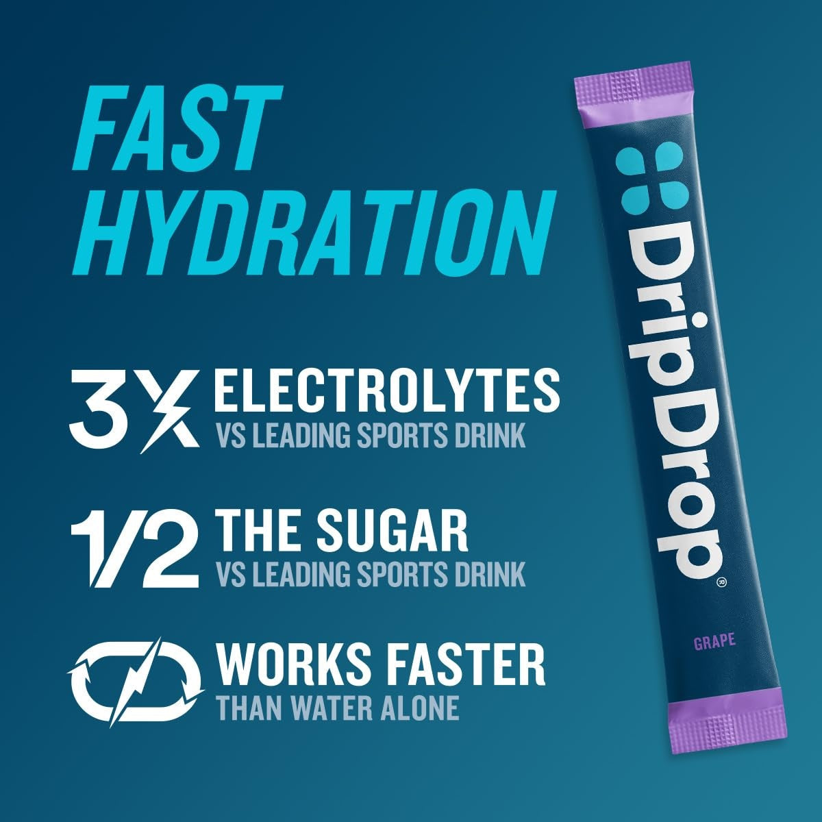 DripDrop Juicy Variety Pack Electrolyte Powder, 8 oz sticks, 16 count